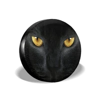 black cat eye spare tire cover wheel cover waterproof universal camper accessories fit for trailer rv jeep camper