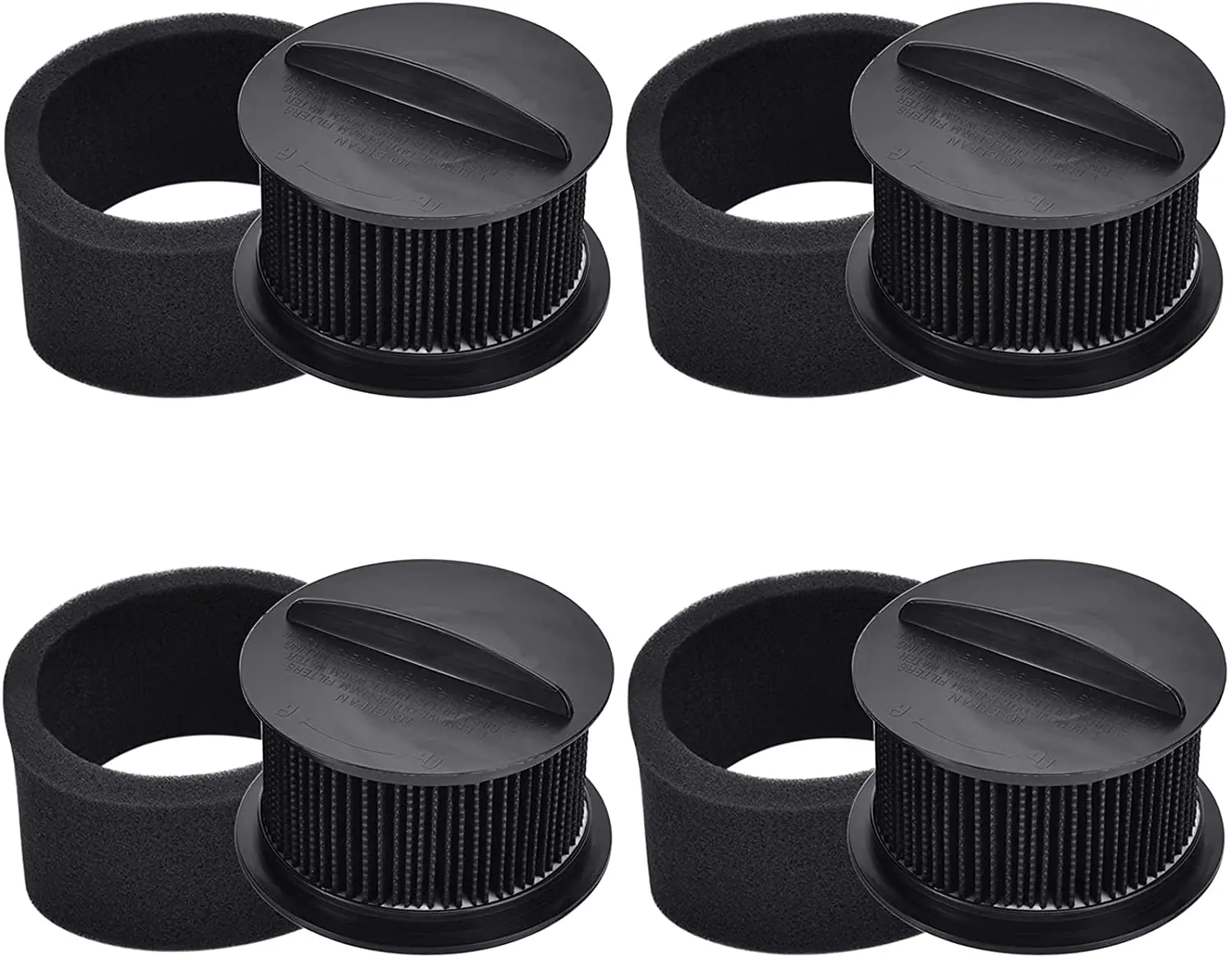 

4 Pack Replacement Filter for Bissell Power Force & Helix Turbo Inner and Outer Filter Set Bissell 32R9,203-7913