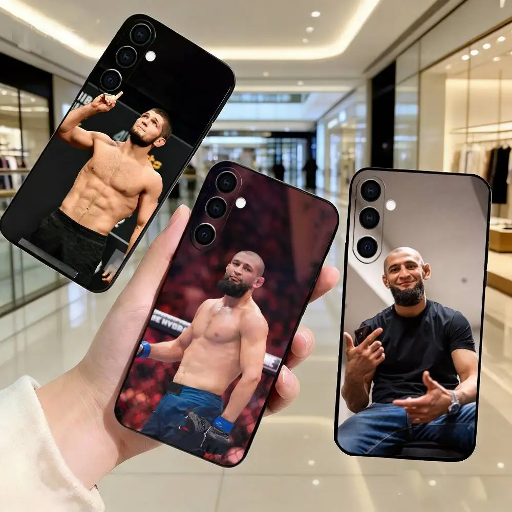 Фото Чехол для телефона K-Khamzat C-Chimaev-v, черный, силиконовый, мягкий, для Samsung Galaxy A73, A72, A71, A70, A53, A52, A51 №1