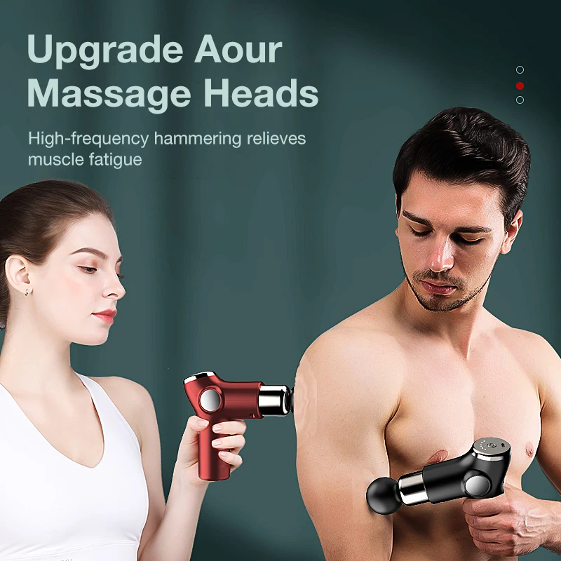 MUKASI Professional Massage Gun LCD Display Deep Muscle Massager Pain Relief Body Relaxation Fascial Gun Fitness images - 6