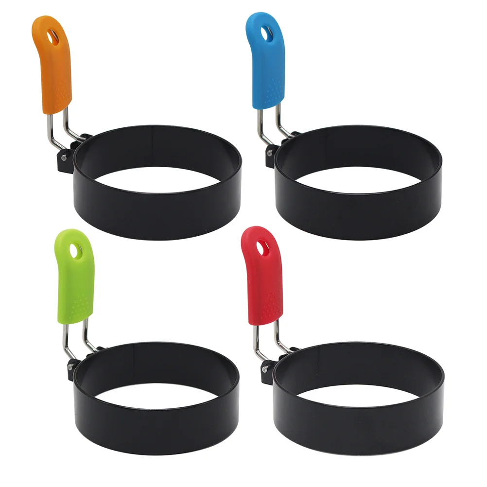 

4 Pcs Omelette Tools Egg Grill Accesories Cooker Rings Round Pancake Silicone Molds Cooking Fried