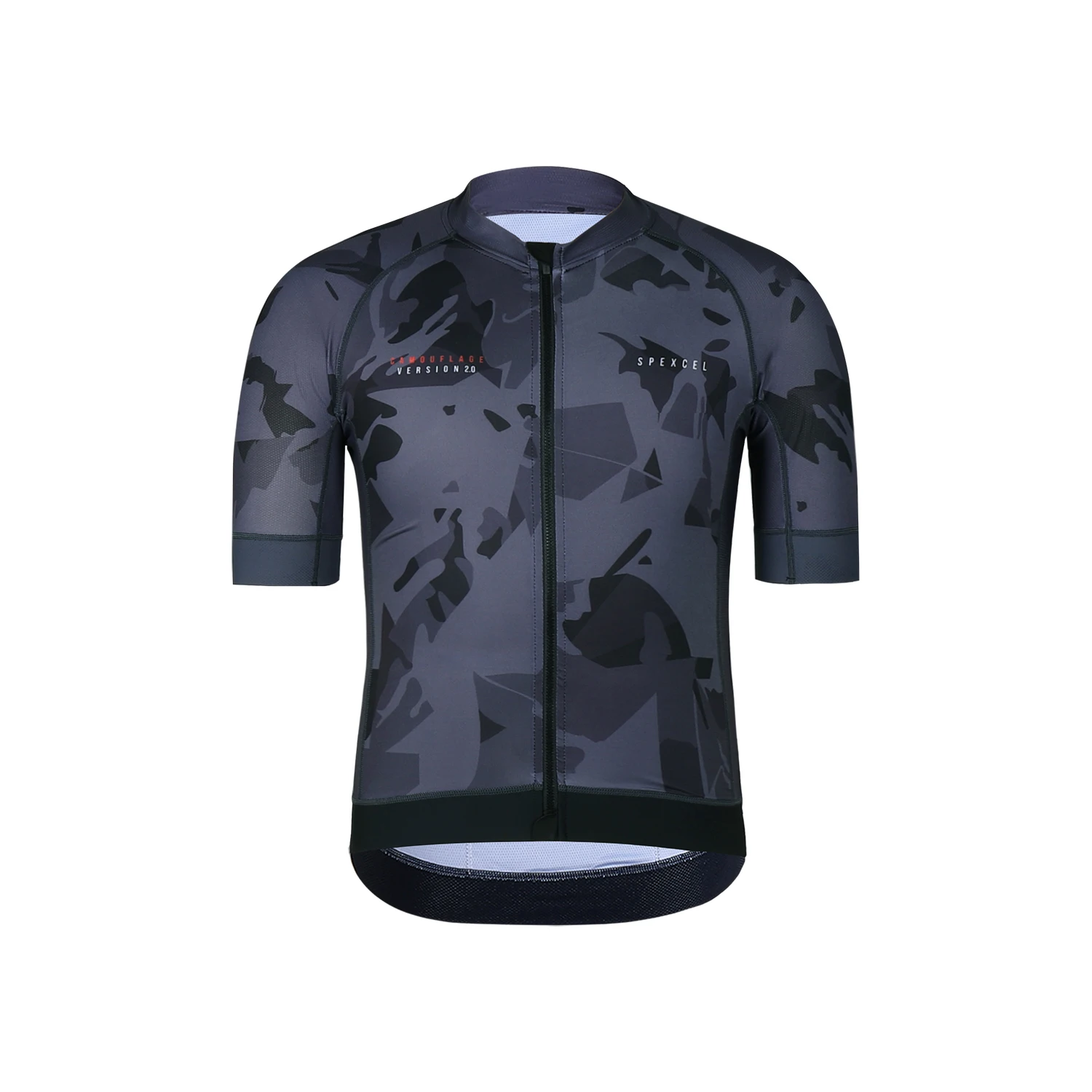 SPEXCEL 2022 All New Aero Fit Camouflage 2.0 Short Sleeve Cycling Jersey Pro Lightweight and Quick dry fabric For Men Dark Gray