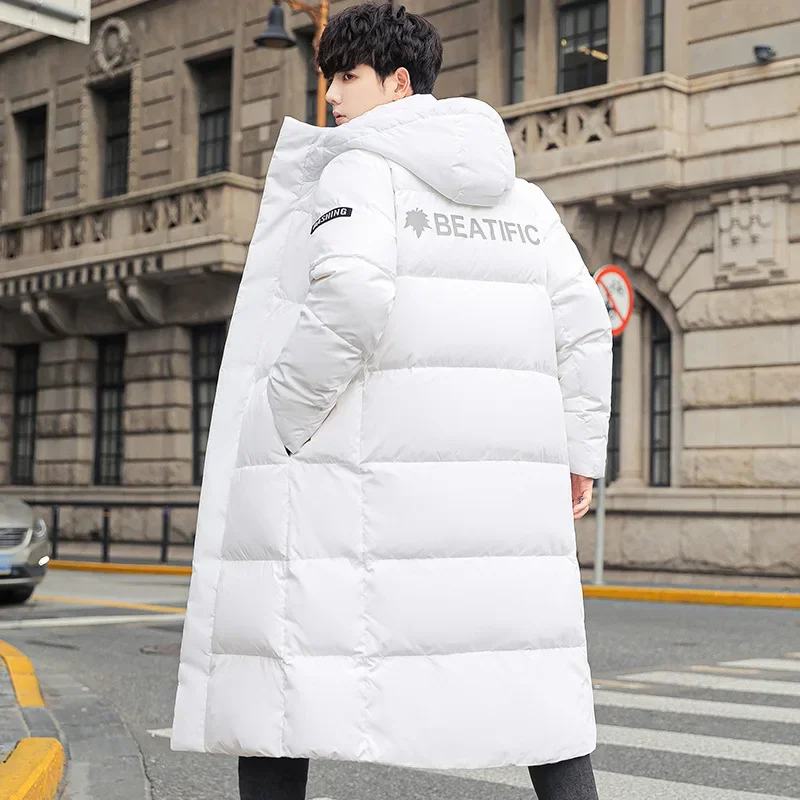 Зимняя куртка унисекс с длинным рукавом из 90% белого утиного пуха модная