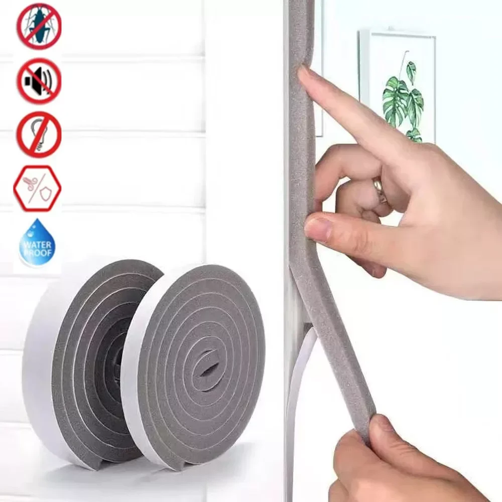 

Rolls Door Window Sealing Strip Acoustic Soundproof Foam Seal Tape Weather Stripping Gap Filler Window Hardware Self-adhesive
