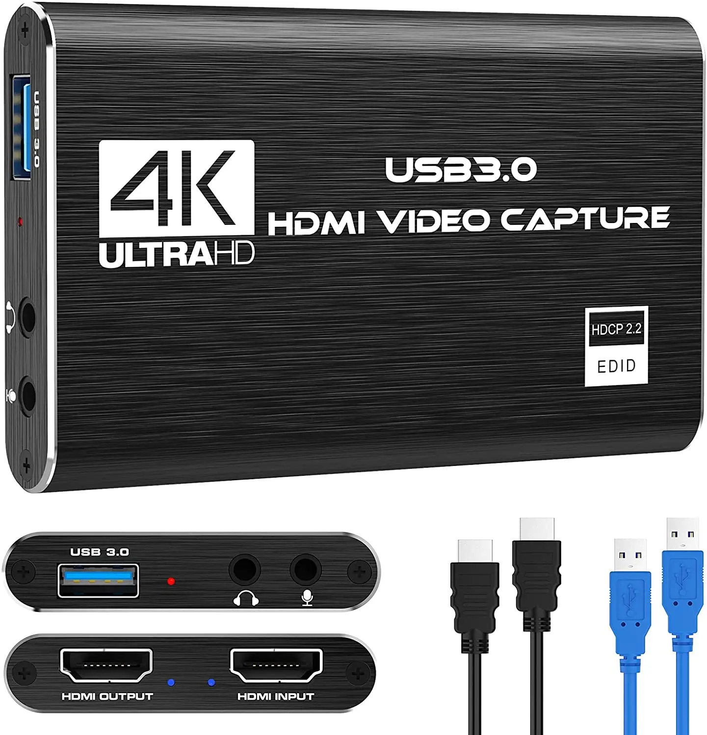 

Карта видеозахвата 4K, USB 3,0, HDMI, Full HD 1080P