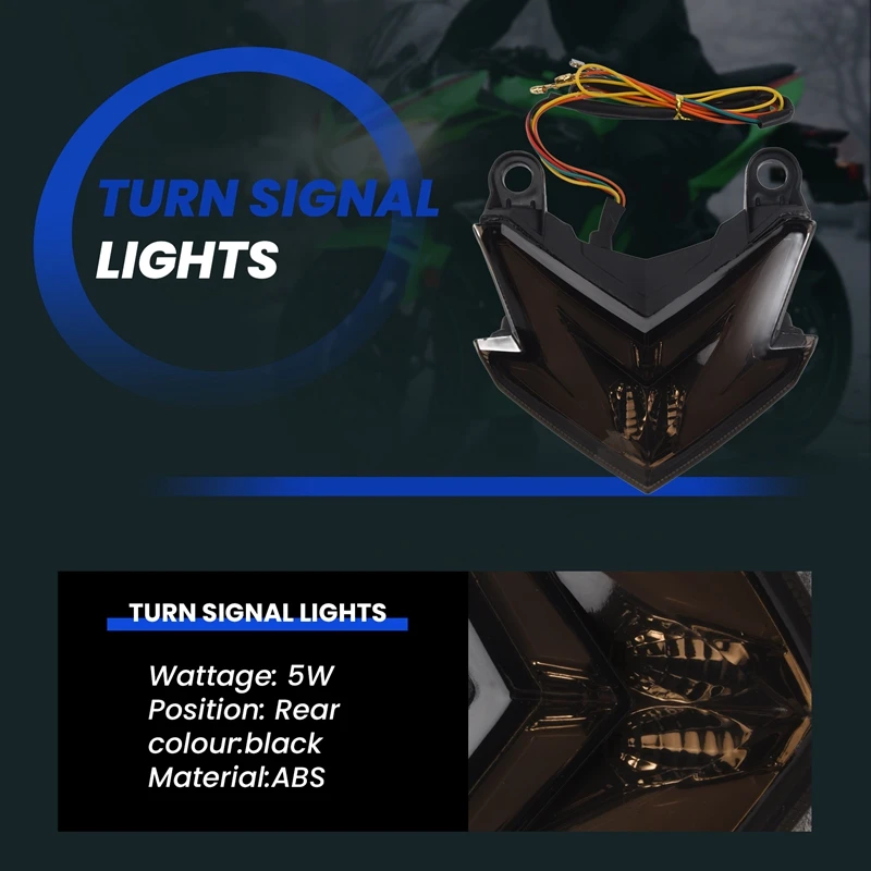 Задний фонарь мотоцикла светодиодный сигнал поворота задний тормоз стоп-сигнал