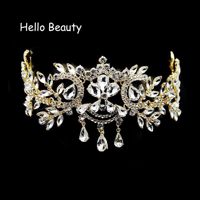 Модные свадебные аксессуары для волос серебряный золотой роскошный головной