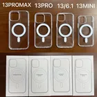 Магнитный Прозрачный чехол для iPhone 13, 12 Mini, 11 Pro Max, XR, XS, X, 8, Samsung S21 Plus, S21Ulra, Macsafe