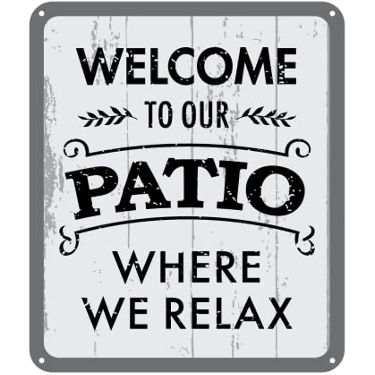 

Добро пожаловать в наш патио, металлический жестяной знак, Ретро Декор для дома и улицы, подарок на новоселье для друзей, соседей