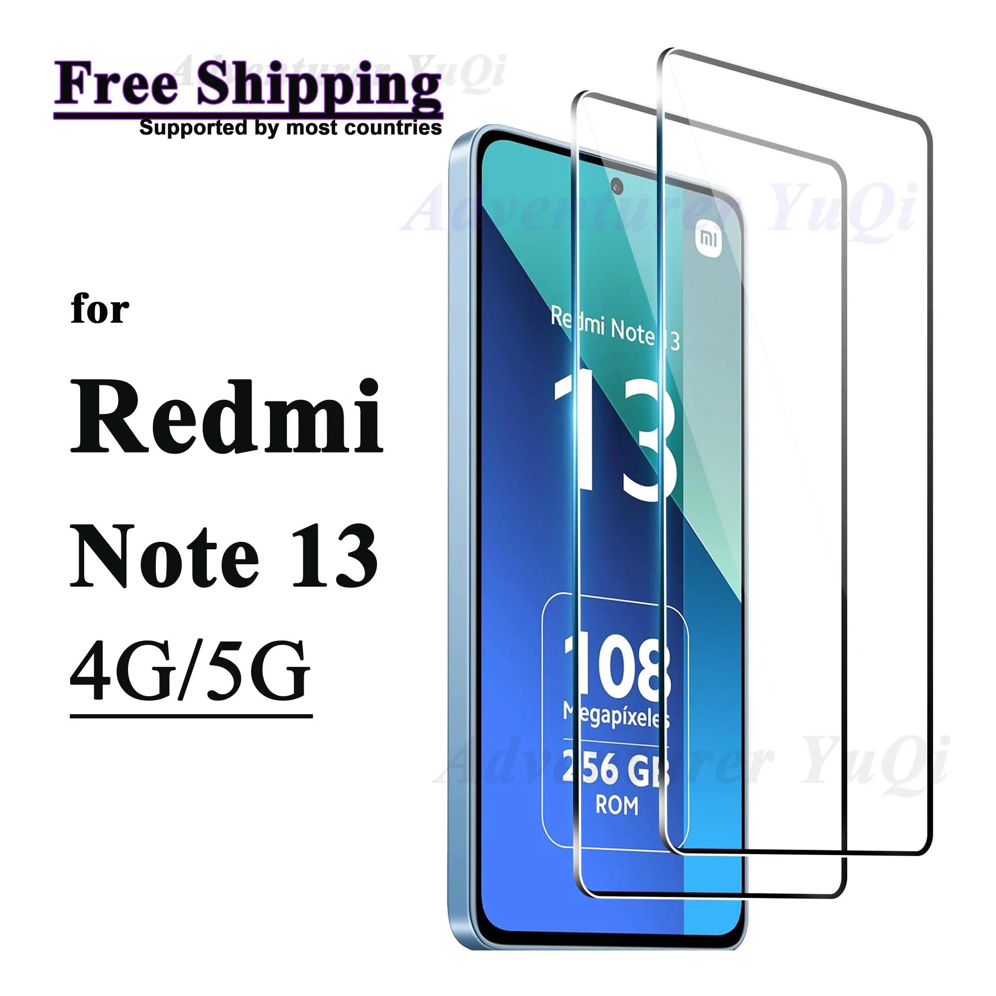 Защитная пленка для экрана Redmi Note 13 4G 5G Xiaomi из закаленного стекла Crystal HD 9H