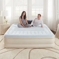Quality Premium Luxury Bedroom Furniture Comfort Top Flock Raised King size Kingsize Inflatable Air Bed Mattress For Sale
