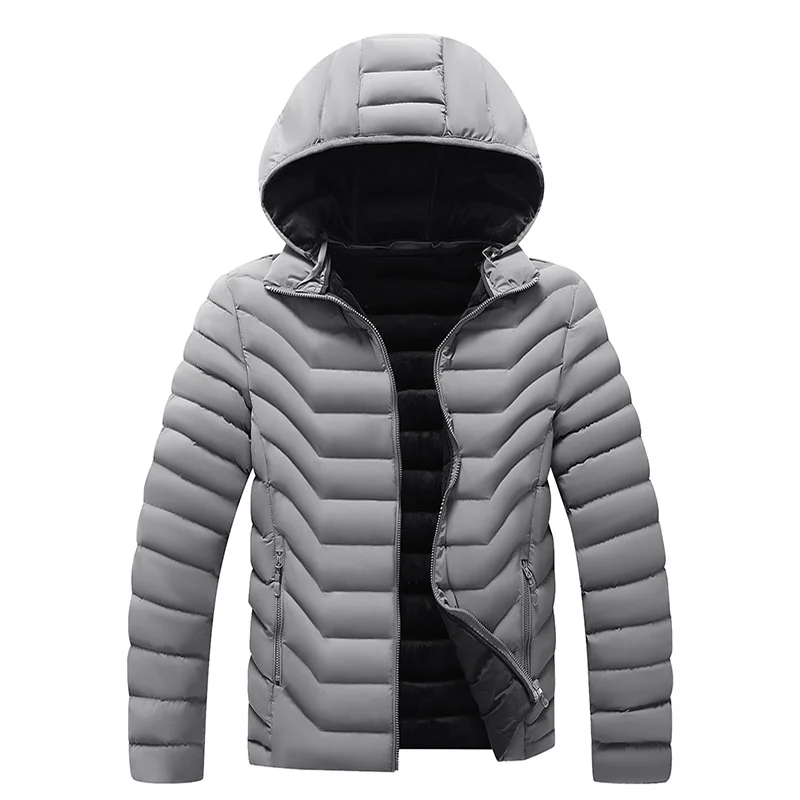 

Men's Warm Winter Coats Down Casual Jackets Autumn Down Collar Thick Hat Parka Men's Hooded Jackets Winter