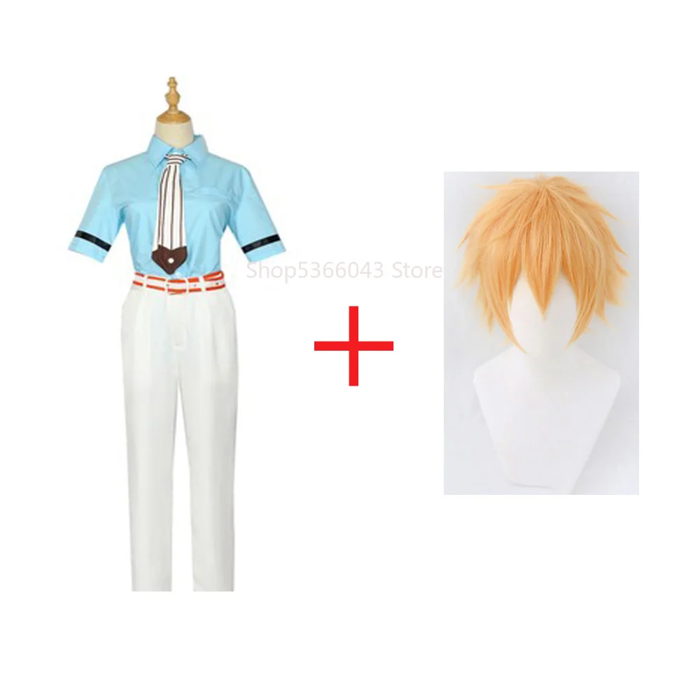 

Anime Toilet-Bound Hanako-Kun Minamoto Kou Costume Cosplay Shirt Pants United Top Accessories Halloween Christmas Wig Props