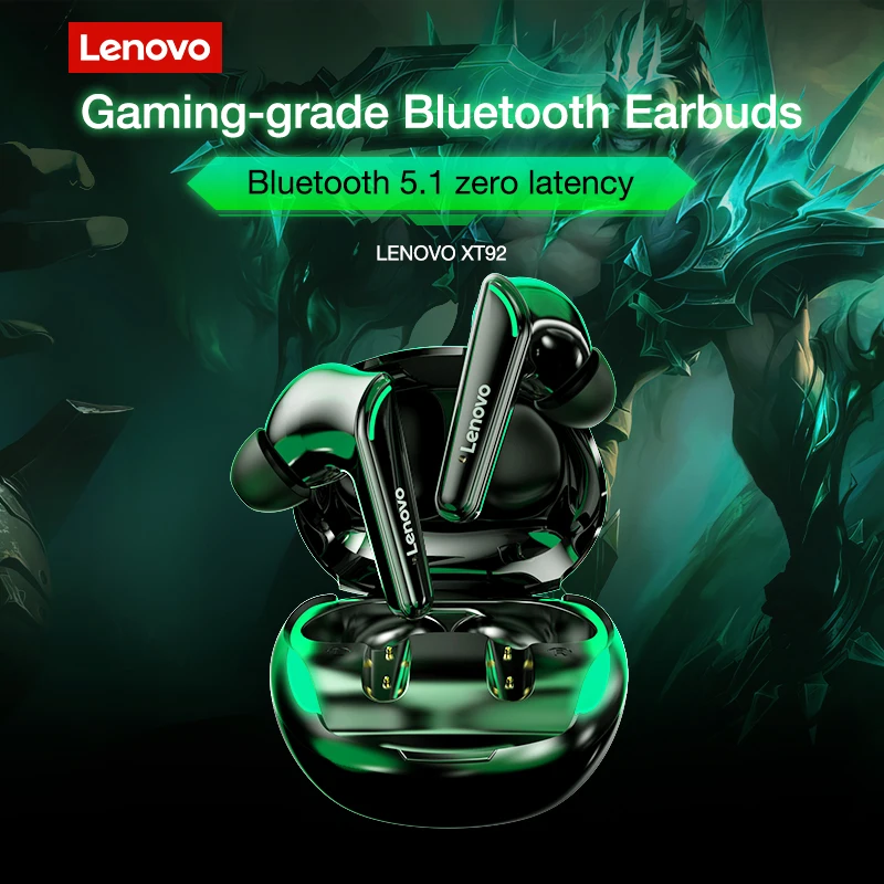 

Беспроводные наушники Lenovo XT92, игровые наушники Bluetooth 5,1, профессиональные геймерские наушники с микрофоном для iPhone 13, Xiaomi, TWS
