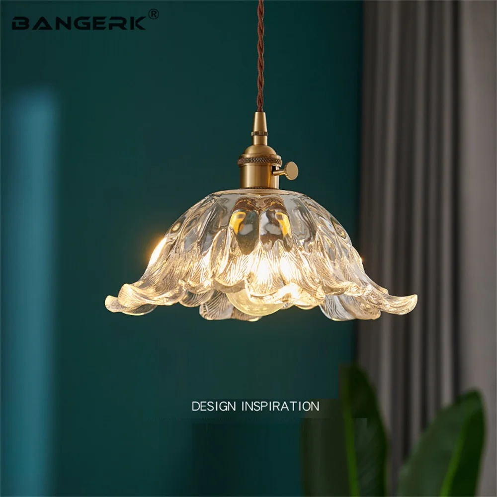 

Industrial Vintage Pendant Light Brass Glass Loft Fixture For Dining Room Ceiling Hanging Lamp Home Decoration Lighting Lamparas