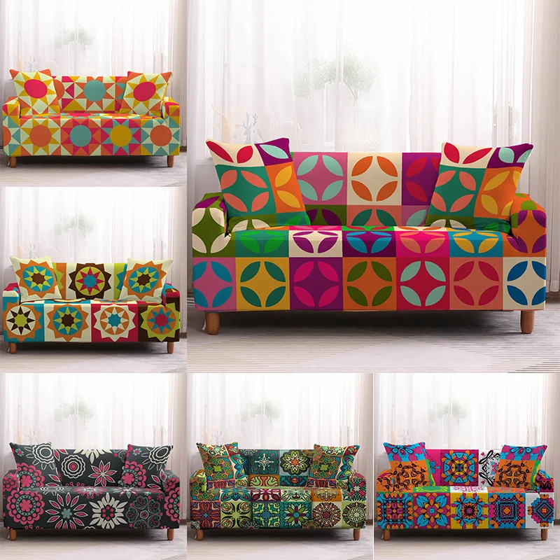 

Pastoral Style Plaid Pattern All-Inclusive Cough Covers Washable Furniture Protector Sofa Covers Elastic Fundas Para Sillones
