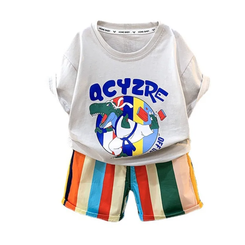 

New Summer Children Outfits Baby Girl Clothes Infant Boys Cartoon T-Shirt Shorts 2Pcs/Set Toddler Casual Costume Kids Sportswear