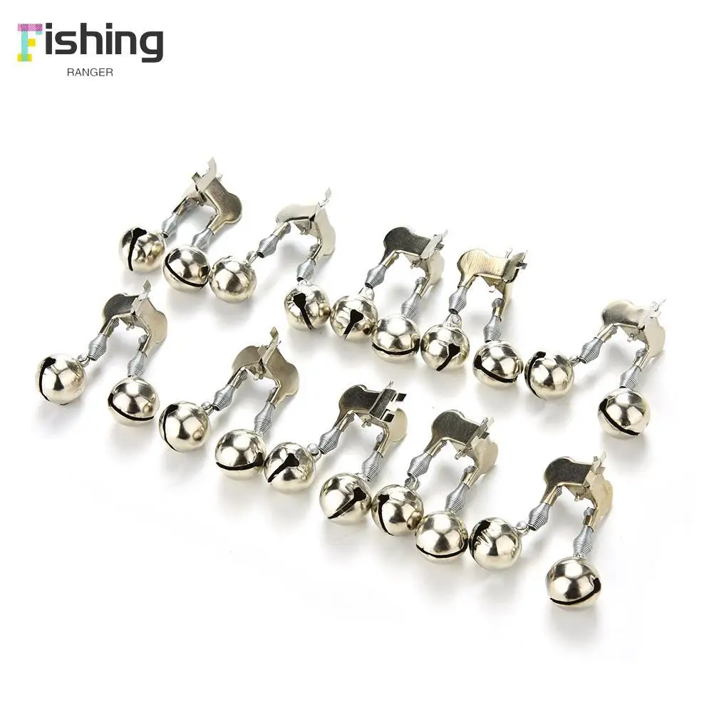 

10 PCS Twin Bells Bite Alarm Clip-on for Fishing Rod Outdoor