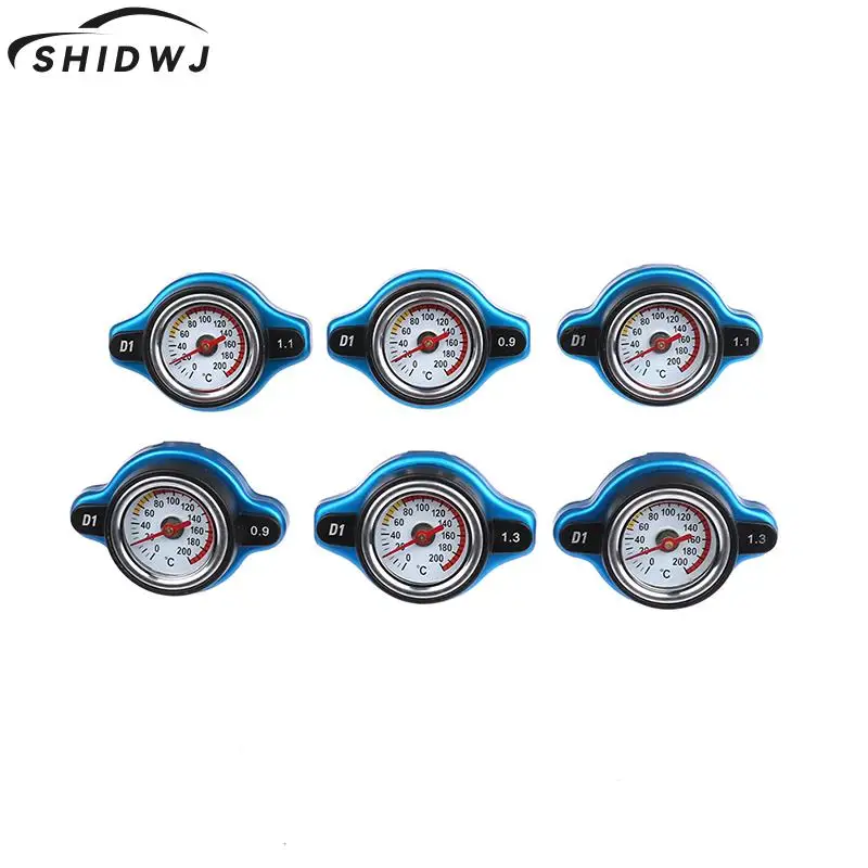 

1Pc Car Motorcycle Styling Thermo Radiator Cap Tank Cover Water Temperature Gauge Aluminum Alloy Silica Gel Brightness