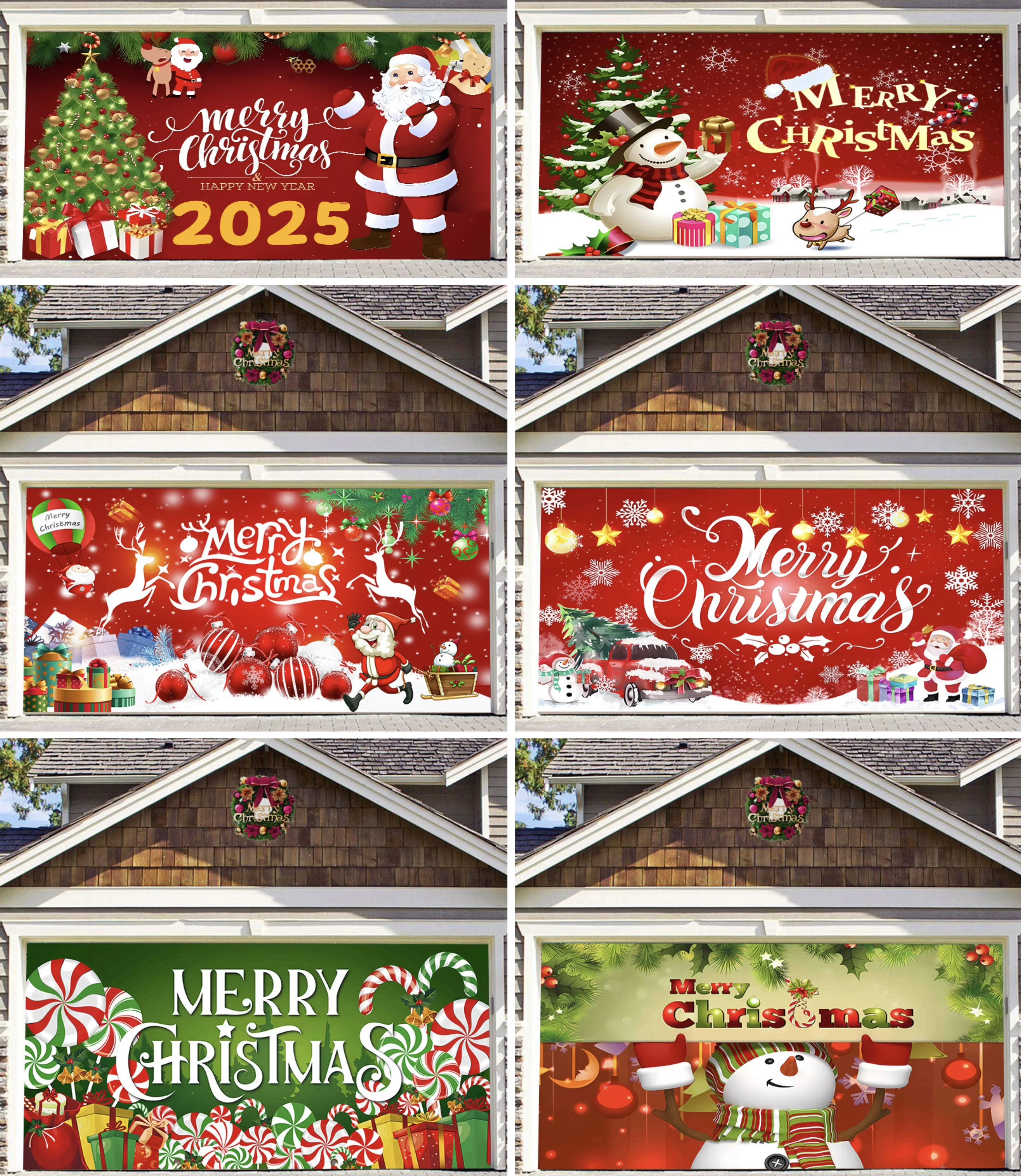 Большая рождественская дверная крышка фон для гаража баннер подвесная дверь