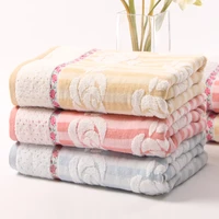 140x72cm 100 cotton rose flower towels high quality large bath towel soft absorbent beach face towel set for man women home use