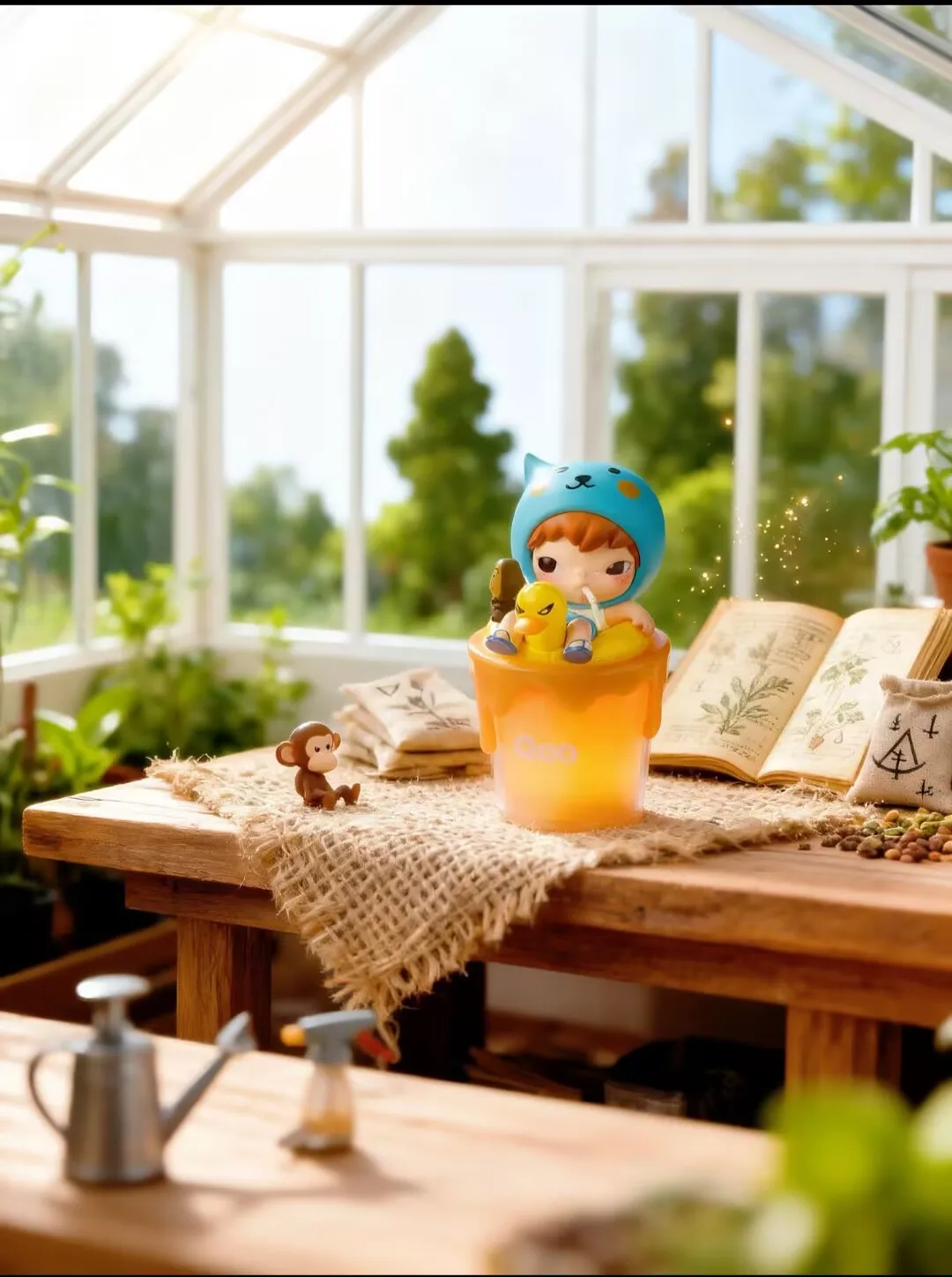 Фигурка Pop Mart Hirono X Qoo Anime Action Figure - Серия «Румянец после употребления алкоголя», слепая коробка, кавайная таинственная игрушка-сюрприз (art.: 3920da92d46fd) - 3920da92d46fd