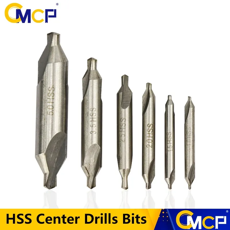 

CMCP HSS Center Drills Bits 60 Degree Countersink Drill 1mm 1.5mm 2mm 2.5mm 3mm 3.5mm 4mm 5mm Power Tools Metal Drill Bit