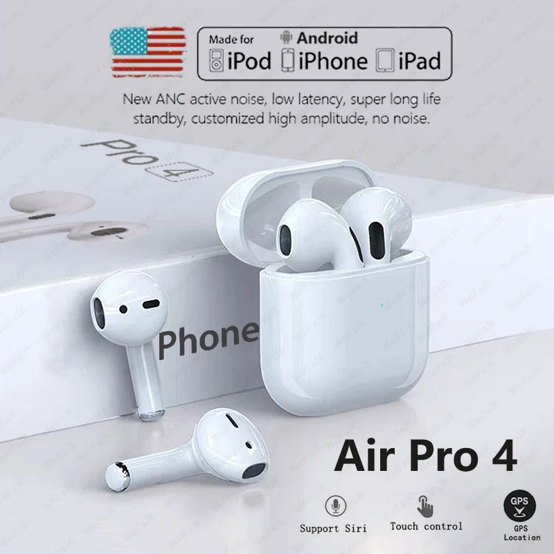 Оригинальные Apple AirPods Pro 4 TWS Bluetooth 5 0 наушники беспроводные Earpods игровая гарнитура