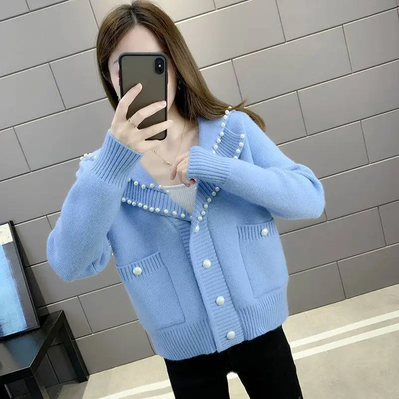

New fashion autumn hooded printed lace-up top women's sweater GRAY22