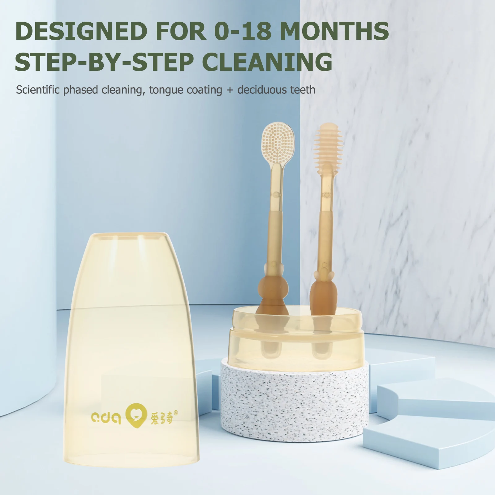 1 комплект детских зубных щеток эластичная щетина зубной щетки для младенцев