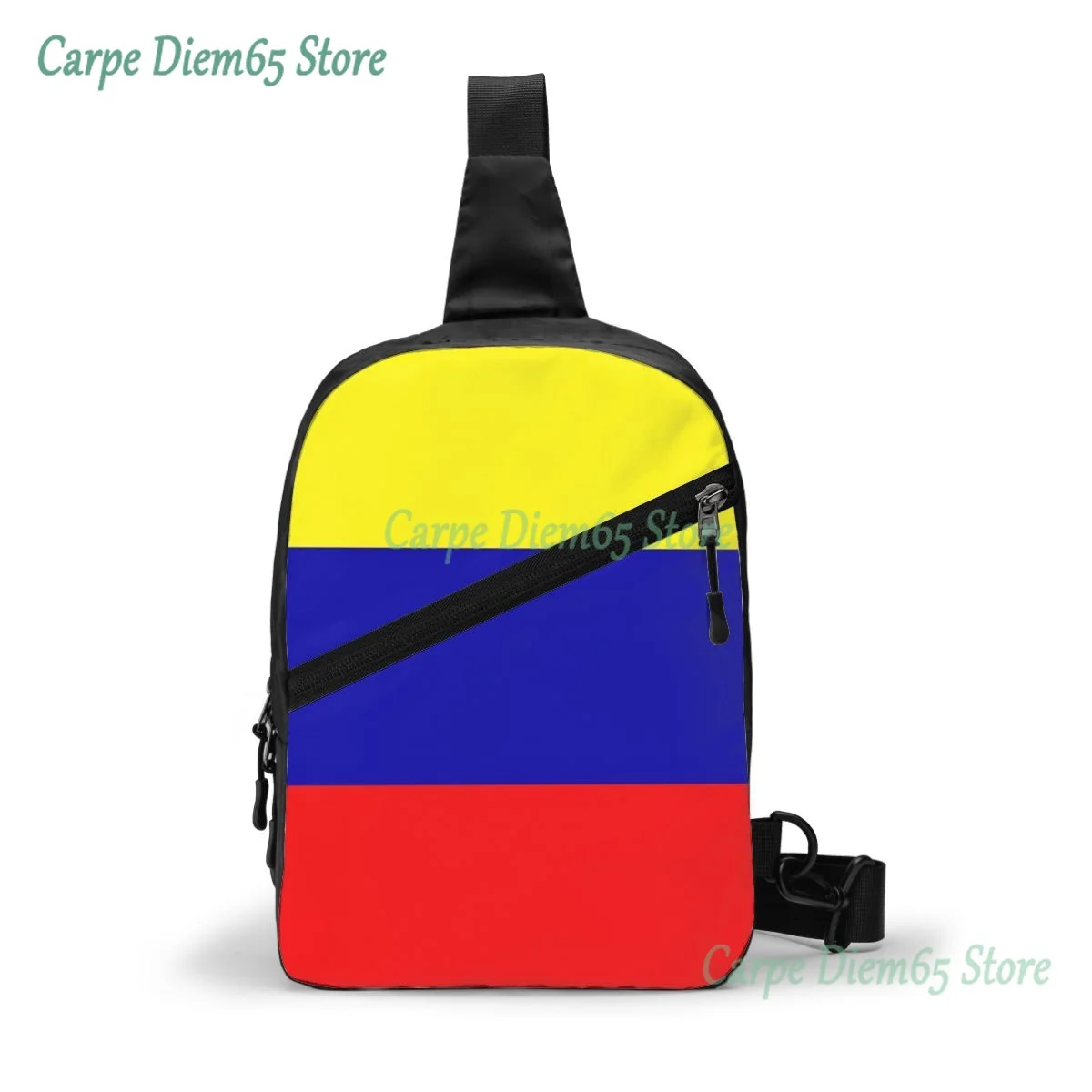 

Sling Backpack Bag Colombia Flag Chest Package Crossbody Bag For Cycling Travel Hiking