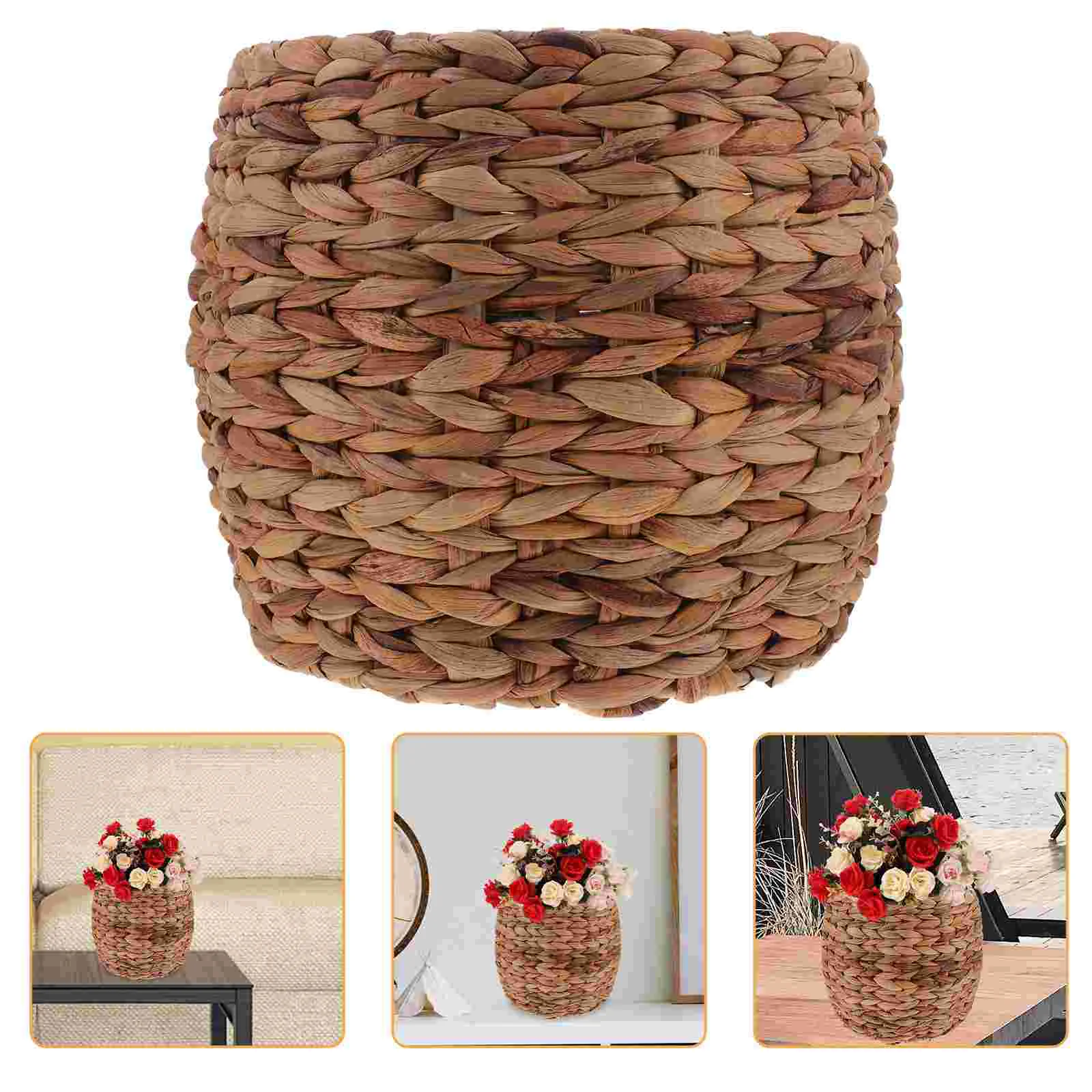 Соломенная корзина для хранения плетеный органайзер всякой всячины корзины с