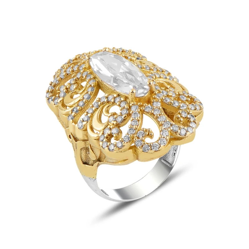 

Silver 925 Sterling Authentic Zircon Stone Ring