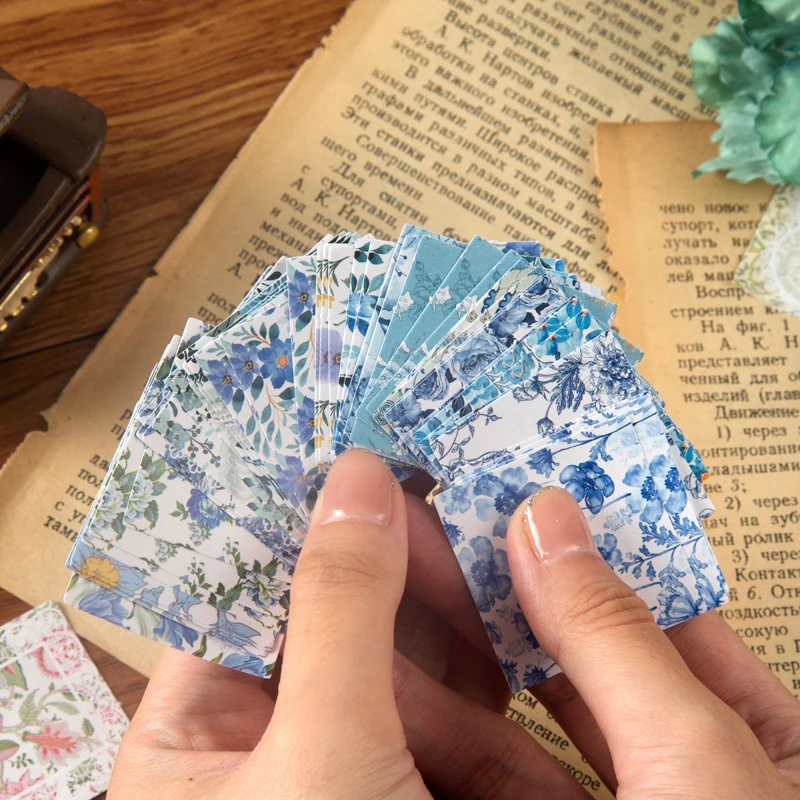 

48Pcs Mini Square Plant Stickers Half Acre Flower Field Series Decor Scrapbooking Stick Label Diary Stationery Album Stickers