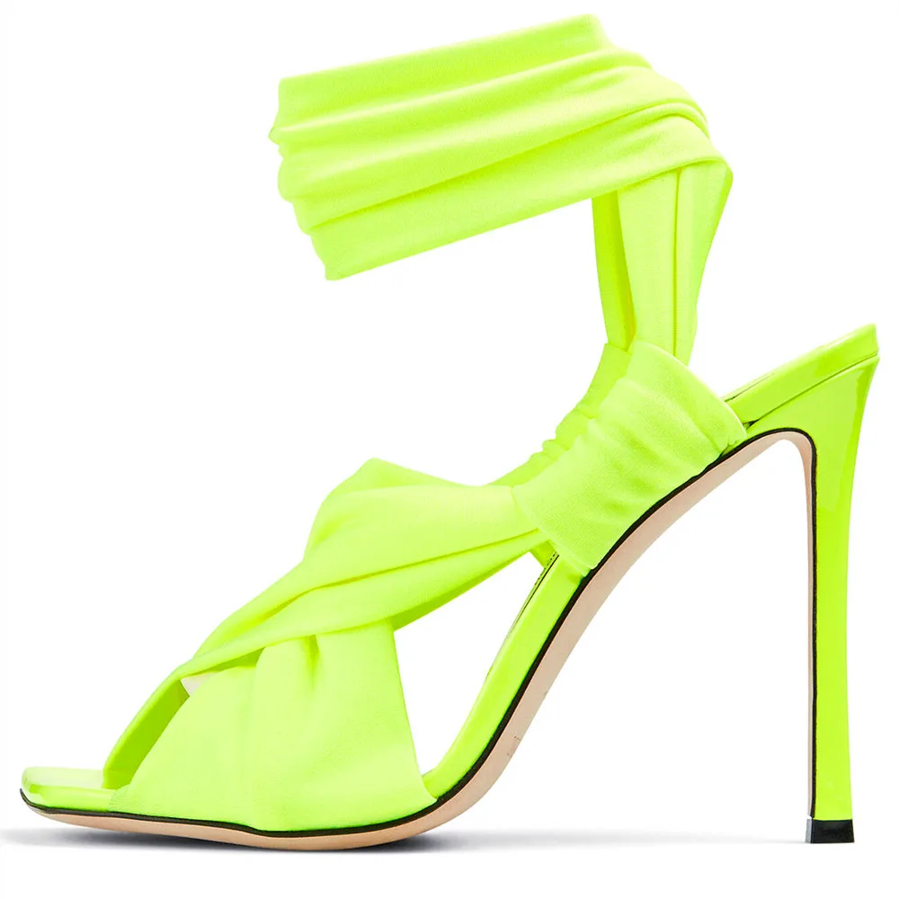 New Pattern Summer Ms Banquet Sandals Thin Heels Sexy Peep Toe Cross-Tied Gladiator Sandals Silk Women's Shoes Fashion Show