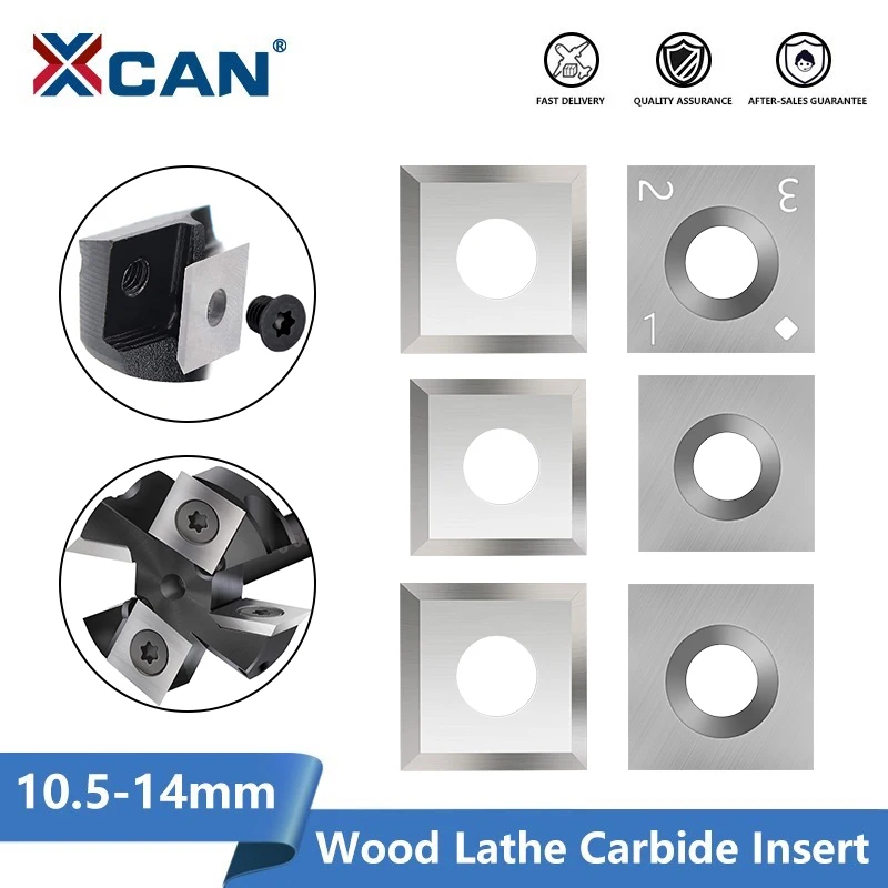 

XCAN Carbide Insert Slab Cutter for Wood Planer Bit 12x12x2.2/10.5x10.5x2.2/14x14x2mm Spoilboard Surfacing Router Bit Insert