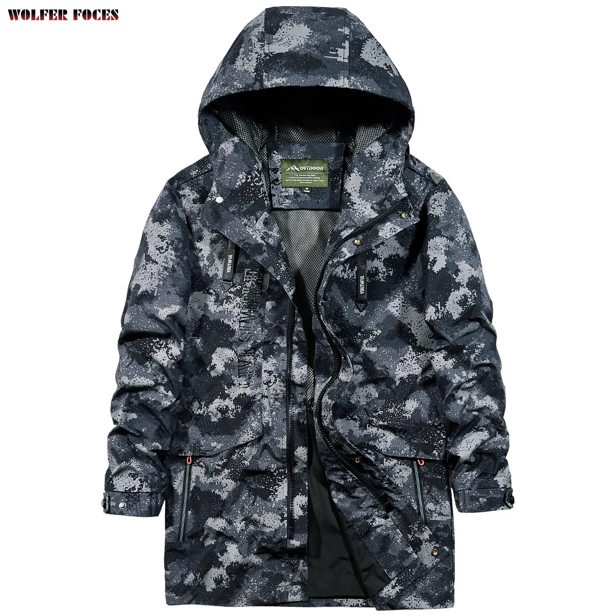 

Spring Camouflage Coat Men's Windbreaker 2022 The New Listing Medium Length Work Autumn Jacket Hot Sale Direct Selling Genuine