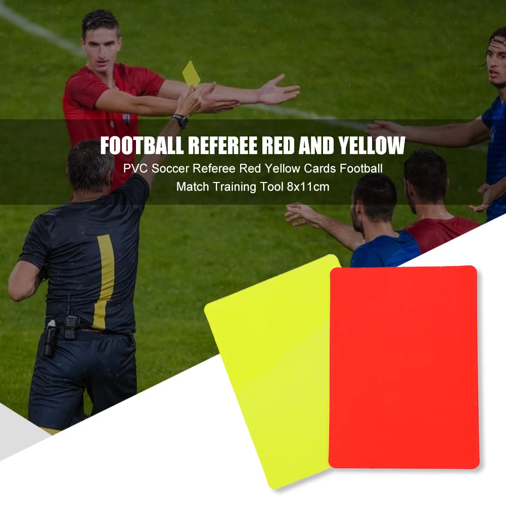 

Hot Sale Red Card Multi-function 3.2x4.3 inch Soccer Referee Red Yellow Cards for Football Match Training Referee