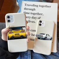 tokyo jdm drift sports car phone case soft solid color for iphone 11 12 13 mini pro xs max 8 7 6 6s plus x xr