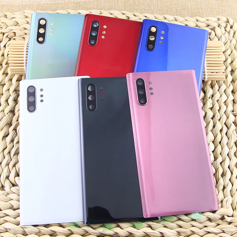 

New For Samsung Galaxy Note 10 Plus N975F 3D Glass Panel Rear Door Housing Case Camera Lens Replace Battery Back Cover