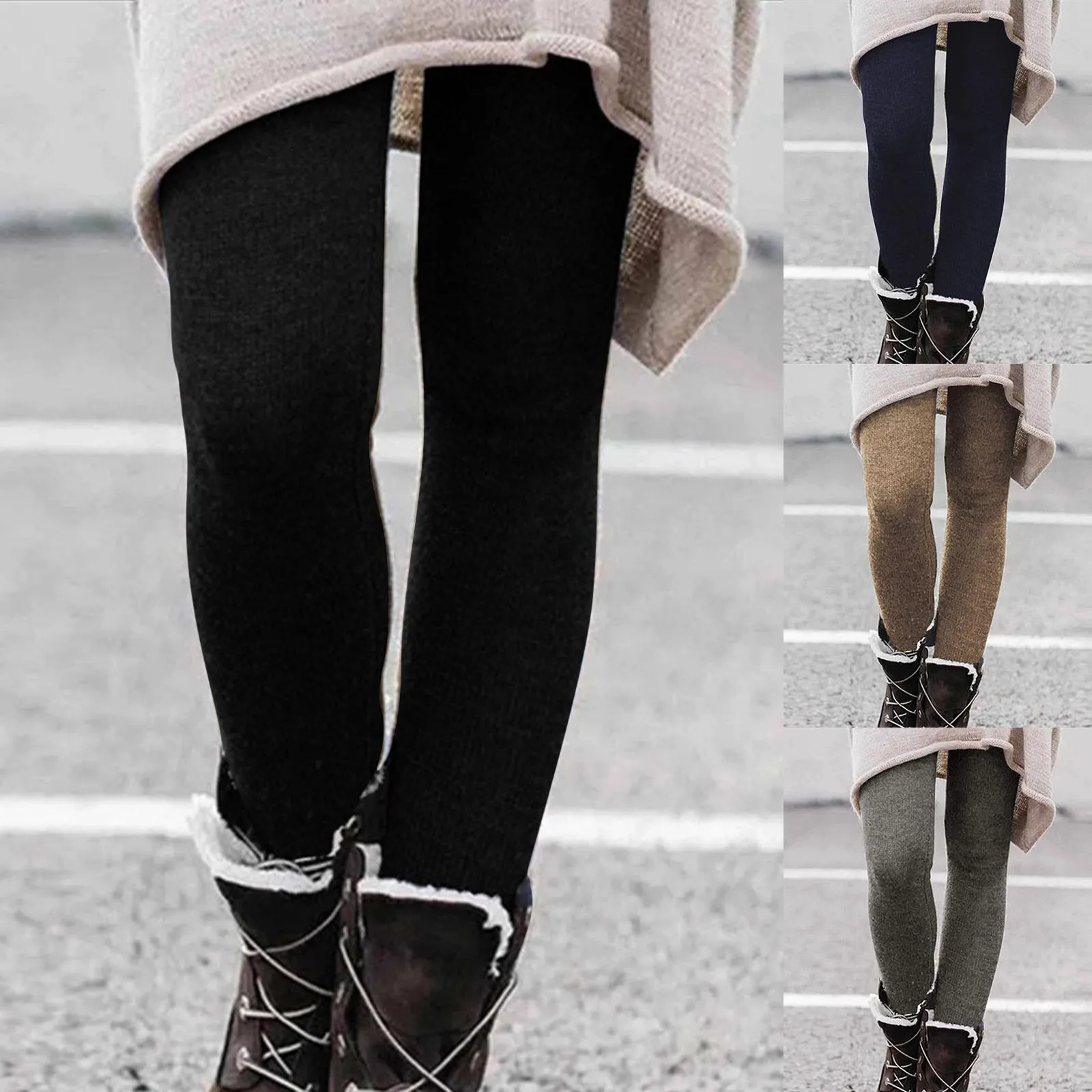 

Хлопковые однотонные женские свободные повседневные цветные прямые леггинсы средней длины с карманами, брюки, брюки, повседневные Леггинс...