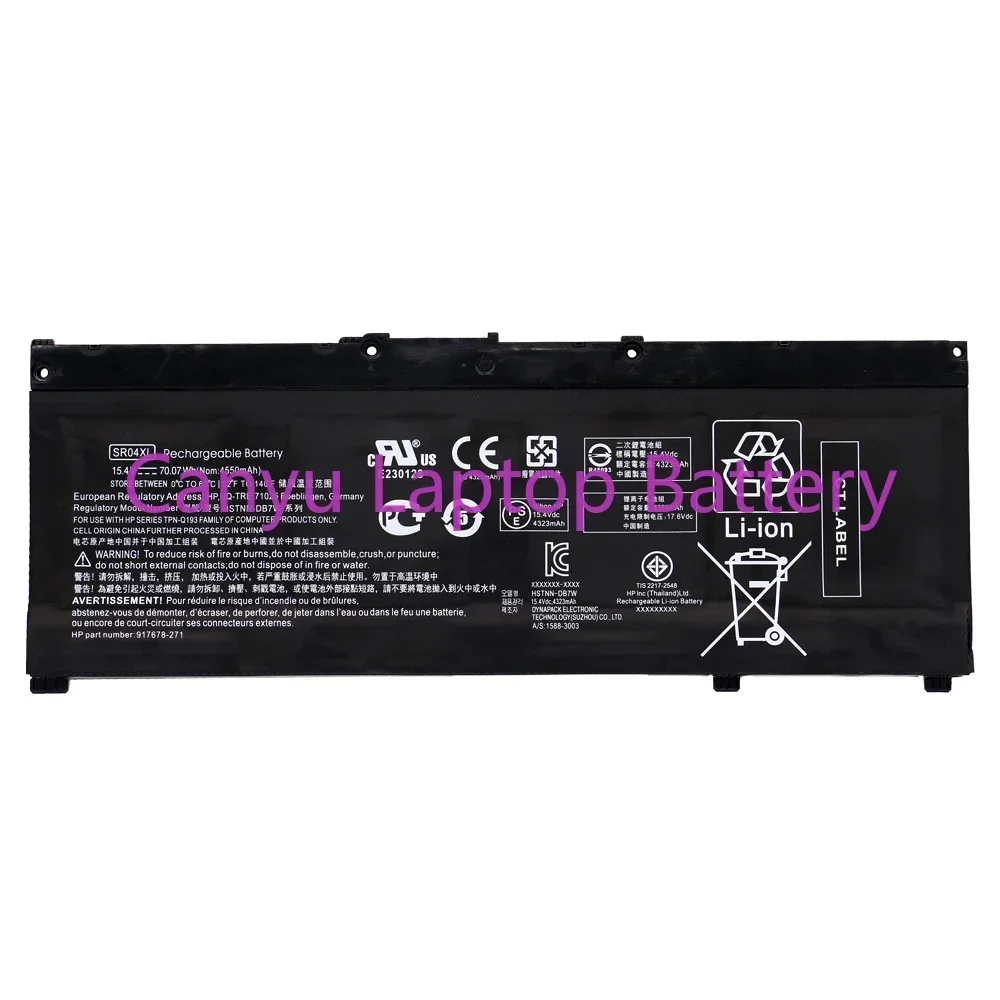 SR04XL Для HP Omen 15-CE 15-CB 15-Cb0xx 15-ce000ng 15-CE0XX 15-CE015DX 15-CB014ur TPN-C133 917678 -171 HSTNN-IB7Z Аккумулятор для