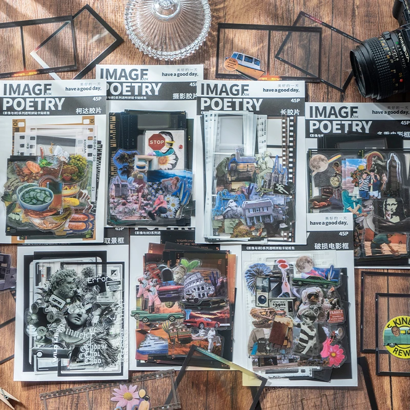 45 шт./упак. фоторамка и наклейки для вещей эстетическое Скрапбукинг фотоальбом