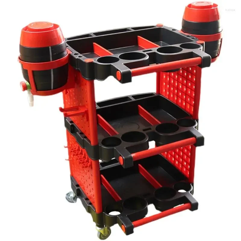 

Car Washer Detailing Workshop Trolley Auto Cleaning Polish Care Tool Cart Garage Cabinet Beauty Material Storage Mobile