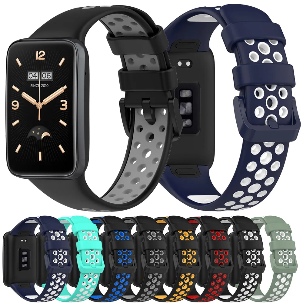 

Ремешок силиконовый для смарт-браслета Xiaomi Mi Band 7 Pro GPS, спортивный браслет для наручных часов, защита экрана с гидравлической пленкой