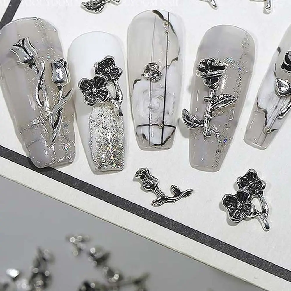 

Nail Ornament Manicure Accessories 3D Nail Jewelry Nail Art Rhinestones Flowers Nail Drill Rose Nail Art Decorations