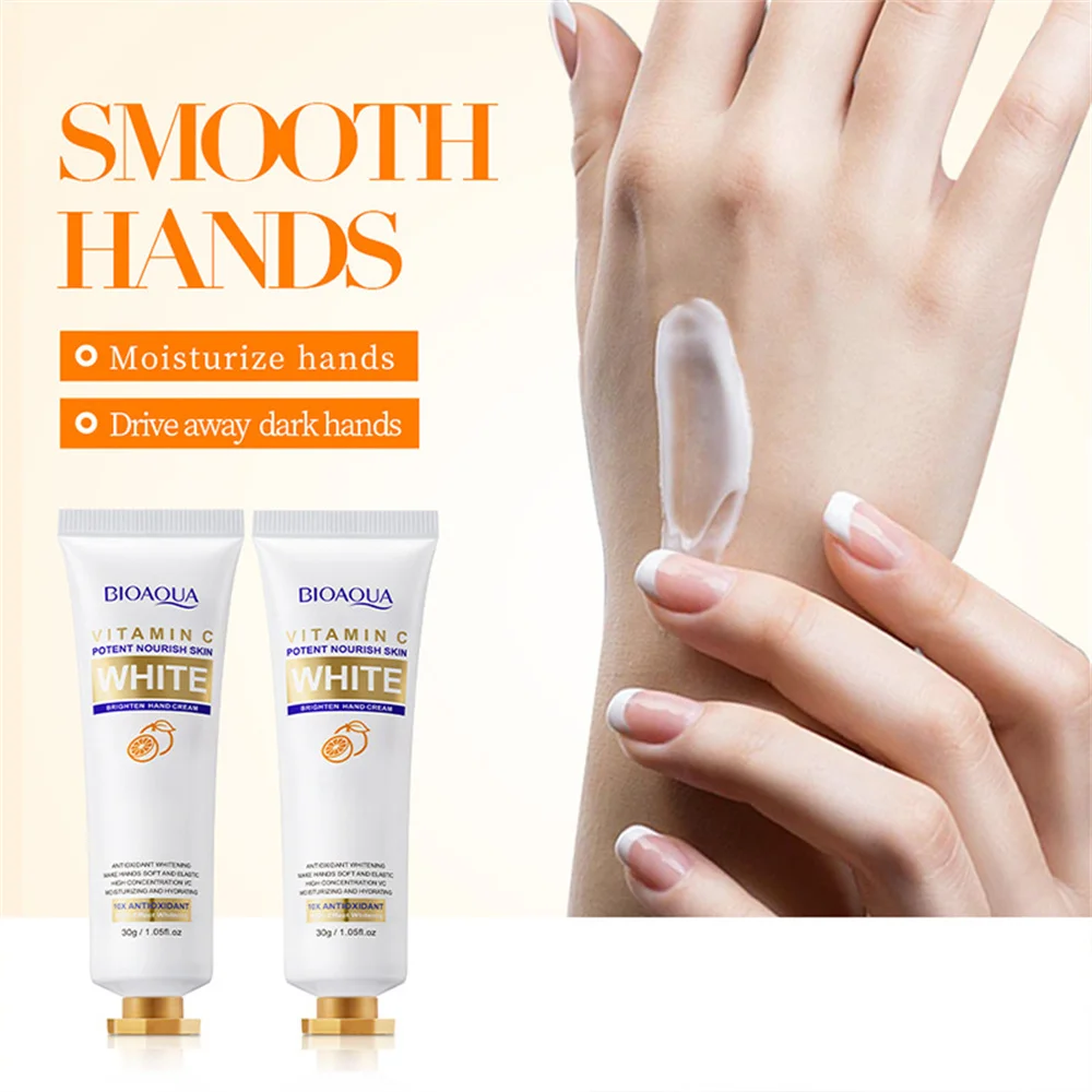 

Vitamin C Whitening and Brightening Hand Cream Anti Crack Moisturizing Hydrating Repair Soothe Soften Improve Skin Tone Moist
