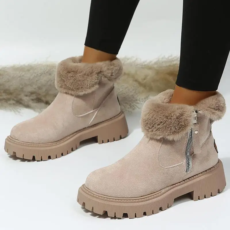 

Snow Boots Women Casual Boots Ladies Plush Shoes Woman Soft Ankle Boots Chunky Women Shoes Platform Botas Mujer Winter Shoes