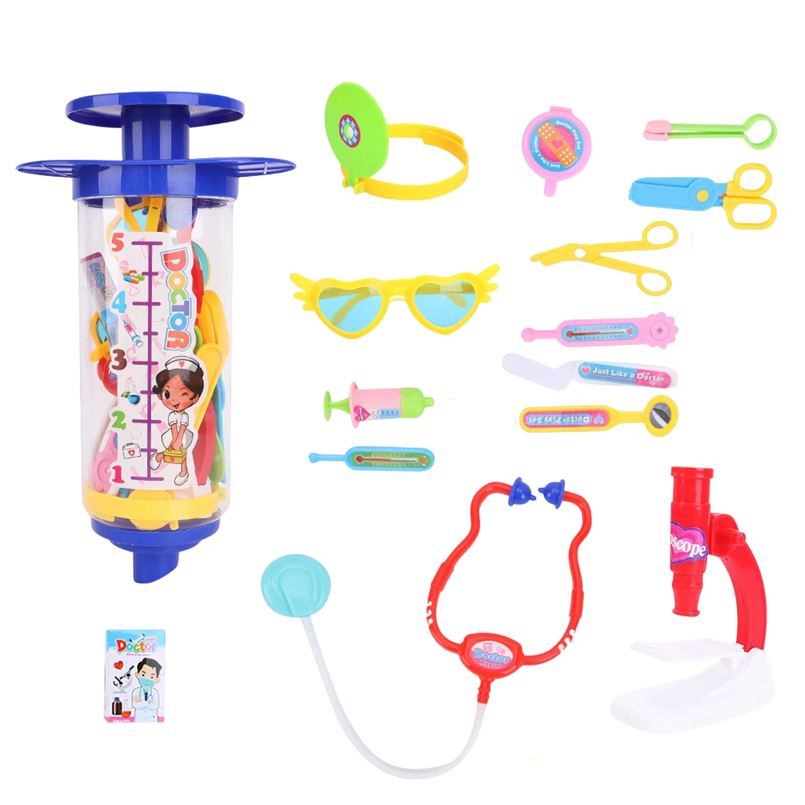 

Doctor Kit For Kids Pretend Doctor Role-playing Props Sensory Cognitive Training Children To Good Habits Portable Game