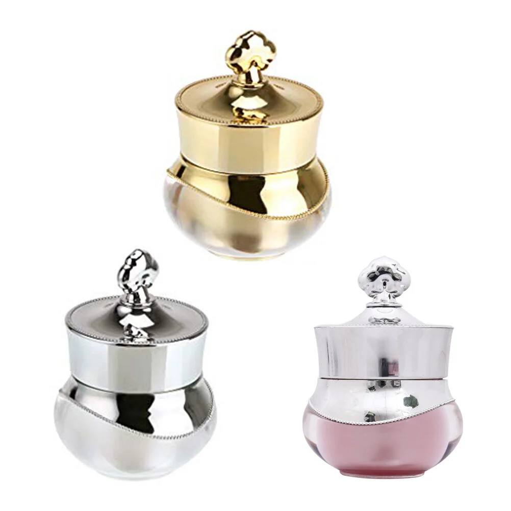 

3Pcs Empty Jar 5g Round Refillable Makeup Lotion Container Jar Box for Creams Oils Salves Ointments Assorted Color